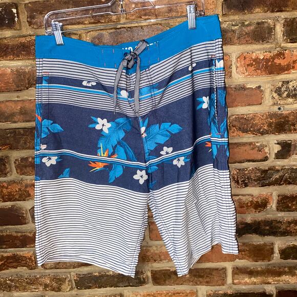 Mossimo Supply Co Tropical Hawaiian Swim Trunks Men's Size 33 - Picture 1 of 3